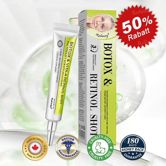 ☘️✨Made and shipped from Canada 💫Rolimey® Botox & Vita-A Retinol Shot Wrinkle-Lift Tightening cream - Last Day Promotion 70% OFF