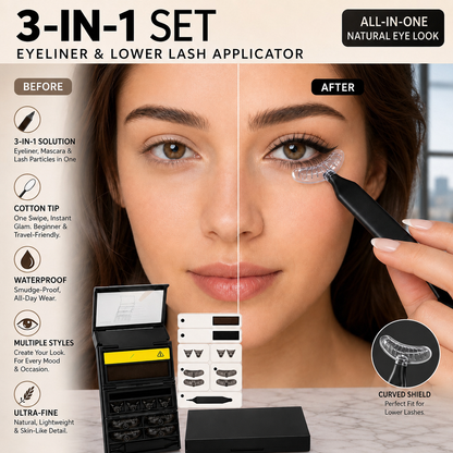 🥳2026 HOT SALE🔥 50% OFF!3-in-1 Kit: Eyeliner and Lower Lash Stamp