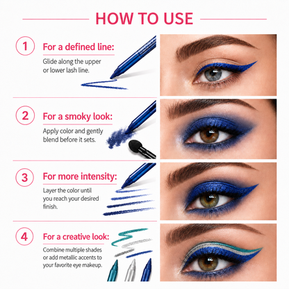 14-Piece Sparkling Gel Eyeliner Set