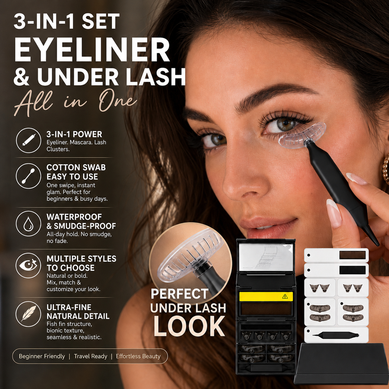 🥳2026 HOT SALE🔥 50% OFF!3-in-1 Kit: Eyeliner and Lower Lash Stamp