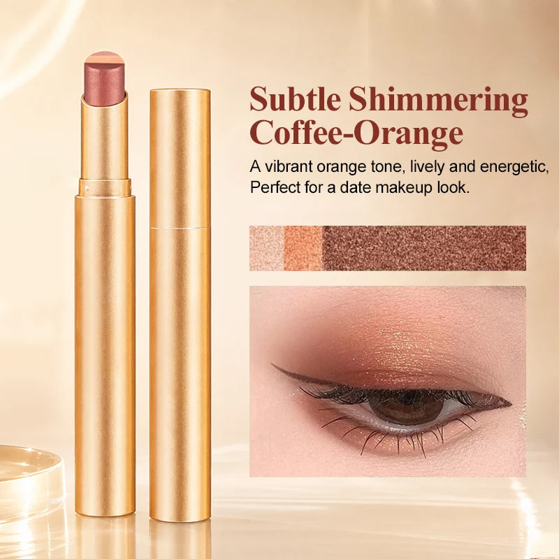3 in 1 Easy Eyeshadow Stick for Beginners Waterproof Longwear Shimmer Makeup Set