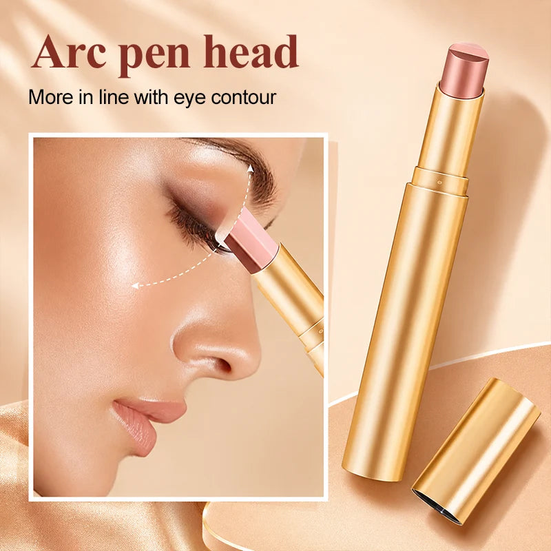 3 in 1 Easy Eyeshadow Stick for Beginners Waterproof Longwear Shimmer Makeup Set